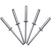 Marcopol Confezione da 100 rivetti per ciechi in acciaio inox, 4,0 x 25 mm, testa a cupola, ribattini DIN 7337, A2, mandrino scanalato (100, 4,0 x 25 mm)
