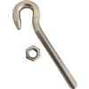 KShun Kit di bulloni a gancio M8 resistenti, 4 set con dadi, in acciaio inox 304 (A2-70), capacità di carico 250 kg, lunghezza 93 mm, per recinzioni da giardino, progetti strutturali e esterni