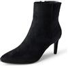 Amazon Essentials Stivali Eleganti con Tacco a Spillo Donna, Nero Finta Scamosciato, 35 EU