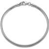 MATERIA by Matthias Wagner Bracciale da uomo e donna, 3 mm, in argento 925 rodiato, Mittelgroße, Argento sterling, Nessuna pietra preziosa