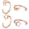 CHIC & ARTSY Orecchini a mezza cerchio 925 in Argento Sterling Orecchini a cerchio piccoli in Argento Sterling Orecchini a cerchio con sfere, barre, stelle, lune, cuori, croci, punti, triangoli