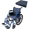 App Life Sedia a Rotelle Pieghevole Leggera ad Autospinta, Dispositivo Medico Classe I per Disabili/Anziani Acciaio con Braccioli, Pedane ribaltabili Estraibili (Sedia a Rotelle + Cuscino Nylon)