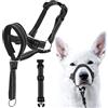 TOEECY Halti Cavezza per Impedire Cane Di Tirare Cavezza Cane Guinzaglio Collare Anti-Tiro Regolabile Facilmente Controllabile Addestramento per Cani Comodo e Sicuro per Passeggiate e Allenamento (M)