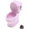 GMBYLBY Interactive Flushing Suono Piccolo WC Per Le Case Delle Bambole 1/12 Scala Bagno Set Dettagliato Simulazione Casa