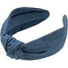 axy Cerchietto per capelli con nodo in denim - Splendida fascia da donna HR35J (blu)