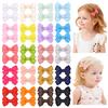 choicbaby 40pcs 2 pollici Baby Girl Hair Bows Clips 20 Colori Completamente Foderati Barrette di Capelli Alligatore Clip per capelli antiscivolo Accessori per bambini