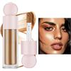 Weixinbuy Highlighter Liquido Idratante Brighten, Luminatore a Lunga Durata Smooth Shimmer, Bronzer Contour Stick Facile da Usare, Trucco per Viso Corpo Ziggomi Glow