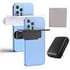 soluk Mirror Effect Lens - Capture Stunning Reflections Instantly,Smartphone Camera Mirror Reflection Clip Kit,Adjustable HD Glass Smartphone Photography Flip Mirror for Travel Photography (Black+White)