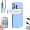 Generisch Mirror Effect Lens- Capture Stunning Reflections Instantly, Adjustable Angle Mobile Phone Camera Mirrors Clip, Smartphone Camera Mirror Reflection Clip Kit for Travel (White)