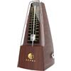 AUPHY M350 AUPHY Classico Metronomo Meccanico Con Campana, Ritmo Accurato Facile Usare Forma Classica, Metronomo Meccanico Universale per Pianoforte Chitarra Sassofono Batteria Clarinetto ect,Venatura legno