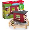 SCHLEICH Farm World | Stalla delle capre 42726 | Set con stalla, Capra, Capretto, recinto & Accessori | Figure di Animali realistiche | Idea Regalo Bambini | Giocattolo Fattoria dai 3 Anni | 31 Pezzi