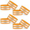 VERY IMPORTANT RUNNER - Bracciali Riflettenti a Doppia Striscia - Larghezza 5 cm - Chiusura Regolabile da 8 cm e visibilità a 360° - per Braccia, Gambe e Caviglie (Fluorescente, 8 unità)