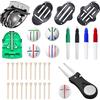 AQTAQ Kit di marcatori per Palline da Golf da 9 Pezzi, 5 Strumenti per marcare Le Palline da Golf e 4 marcatori Colorati per Palline da Golf, per Riparare Le zolle da Golf,Tee da Golf, e identificare