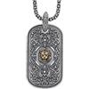 generic Collane da uomo, collana con etichetta testa di leone da uomo, collana con ciondolo in argento sterling S925 con leone vintage gotico vichingo, ciondolo singolo in argento