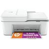 HP DeskJet 4122e 26Q92B, Stampante Multifunzione a Getto d'Inchiostro A4 a Colori, Fronte e Retro Manuale, 8,5 ppm, Wi-Fi, 6 Mesi di Inchiostro Instant Ink Inclusi, Bianca