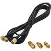 GTIWUNG Cavo antenna SMA 3M RG174 SMA - Prolunga coassiale SMA maschio a SMA femmina RF - Cavo di prolunga antenna WLAN + 3 pezzi RF coassiale SMA
