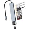 zoyuzan Hub USB C Adattatore Tipo C a Ethernet Lettore Schede SD Micro SD HDMI OTG Caricatore Jack 8 in 1 Per Apple iPhone15 Pro Max Per iPad Mac Mini Displayport Prolunga Cavo Splitter Card Reader Connettore