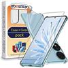 ebestStar - Cover per Honor 70, Custodia Silicone Trasparente, Protezione TPU Antiurto, Bordi Rinforzati, Trasparente + Vetro Temperato