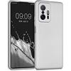 kwmobile Custodia Compatibile con Xiaomi 11T / 11T Pro Cover - Back Case Morbida - Protezione in Silicone TPU Effetto Metallizzato argento metallizzato