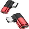 MOGOOD Adattatore USB C a 90 gradi da C maschio a C femmina Estensore USB C ad angolo retto Adattatore USB C ad angolo retto da USB C ad adattatore USBC per Steam Deck Switch NotebookTablet e Telefono