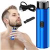 Generico Rasoio elettrico da viaggio ricaricabile - Rasoio compatto da uomo, ideale per barbe corte e dure | Rasoio portatile ricaricabile per rasatura, rifinitura e toelettatura, perfetto per i viaggi