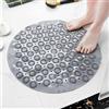 WideSmart 2 PCS Tappeto doccia antiscivolo,Tappetino Antiscivolo Vasca da Bagno,Tappeto Antiscivolo Vasca con Ventose per Vasca,Doccia,Rotondo,Resistente alla Muffa,Lavabile in Lavatrice (1*Gris53*53cm)