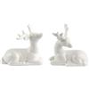 ideen mit herz Set di 2 statuette decorative a forma di cervo, motivi assortiti