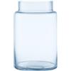 KAYLETIN Vaso grande in vetro, vaso per fiori in vetro blu, vasi per bouquet grandi, vasi grandi con ampia apertura per la casa, il matrimonio, il soggiorno, la decorazione dell'ufficio, 23 cm