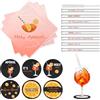 WDJLNZB Aperol Spritz Accessori con 30 Tovaglioli di Carta Holy Aperoli, 6 Sottobicchieri in Feltro Rotondi, 8 Cannucce di Vetro Confezione con Divertenti Detti Aperol, Per Compleanni Feste (A)