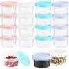 BUCOMTU 16 confezioni 200 ml plastiche, scatole riutilizzabili, barattoli per conservazione bambini, yogurt, snack