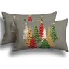 ZWJD Cuscini Natalizi per Divano 2 Pack Federe Cuscini Divano 30x50 Federe Cuscini Natalizi Lino Cuscini per Divano per Natale Decorazioni Casa