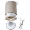 twister LIGHTING Twister Living Plafoniera E27, Montaggio senza Viti, Sabbia | Brevettata, un solo gancio al soffitto al posto delle viti, si monta in pochi secondi, ideale per cucina o soggiorno
