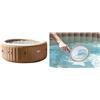 Intex 28428 Pure Spa Bubble Therapy, 216 x 71 cm 6 Posti, Sabbia & 28004 Kit Pulizia per Vasca Idromassaggio Due Spazzole E Un Retino per Piscina, Unica