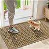 LEKEEPGO Zerbino Ingresso Interno 43x75cm, Tappeto Ingresso Interno Antiscivolo, Tappeti Lavabile, Tappetino Assorbente per Casa Porta, Entrata, Corridoio, Marrone