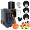 Anatole Tagliaverdure a Cubetti Elettrico Cubettatrice per Verdure Frutta Professionale Mandolina Multifunzionale con 3 Lame in Acciaio Inox per Carote Patata Cipolla 100W 220V