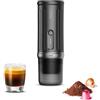 CERA+ Macchina per caffè espresso portatile autoriscaldante - 8 tazze per carica, 20 bar, CERApresso funziona con cialde NS e caffè macinato, caffè elettrica da viaggio per campeggio, ufficio