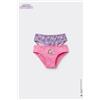 Tezenis 2 Paia Slip Bimba In Cotone Stampa Gabby Bambina Rosa