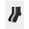 Tezenis 3 Paia Calzini Corti Costine Senza Bordo Donna Donna Nero