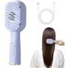 Colexy Spazzola Massaggiante Elettrico per Cuoio Capelluto, 4 in 1 Pettine da Massaggio per Capelli con Applicatore Olio per Capelli 30ml, Regolabile in 3 Livelli, per Cura Del Cuoio Capelluto (Viola)