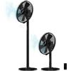 Cecotec Ventilatore da Tavolo e da Terra EnergySilence 555 2 in 1 Smart XL, 55 W, Diametro 16 pollici, 5 Lame, Motore in Rame, Telecomando, 3 Modalità e 3 Velocità, Timer 7 Ore e Oscillazione, Nero