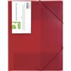 Q-Connect Connect Folder Clip & Elastic Frosted Red