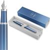 Parker IM Writing Rituals Penna stilografica | finitura blu rilassante con sfumatura e puntale cromato | punta fine | inchiostro blu | confezione regalo