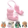 Qixfyze Divertente Collare per Gatti con Braccia, Dito Medio Giocattoli Creativi con Stampa 3D Animali Domestici Muscoli del Collo, Accessori per Costumi di Halloween Cosplay(Middle finger pink)