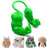 Qixfyze Divertente Collare per Gatti con Braccia, Dito Medio Giocattoli Creativi con Stampa 3D Animali Domestici Muscoli del Collo, Accessori per Costumi di Halloween Cosplay(Middle finger green)