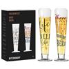 RITZENHOFF 6271002 - Bicchieri da birra 330 ml, set da 2 pezzi, serie Heroes, con scritta, multicolore, made in Germany