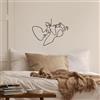 Wallity Hanah Home Elegante accessorio decorativo da parete in metallo, nero, 70 x 52 cm, 100% metallo, spessore 1,5 mm, facile montaggio a parete, per arredamento moderno
