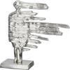GILDE Scultura in alluminio - motivo donna - argento - altezza 38 cm x larghezza 36 cm