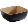 APS 84584 GN 1/6 Schale FRIDA, 17,6 x 16,2 cm, altezza 7,5 cm, melamina, nero/effetto legno