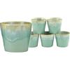 Creatable, 23721 Serie Grespresso - Set di stoviglie da 6 pezzi, in gres porcellanato, lavabile in lavastoviglie e microonde, Made in Portogallo, 9 centiliters, Aqua