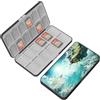 doepeBAE Custodia per Schede di Gioco, Custodie Giochi Switch, Switch Game Card Case, Scatola per Carte con Fodera in Silicone, Con 24 Slot per Cartucce di Gioco e 24 Slot per Schede SD (24F)